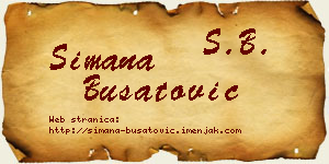 Simana Bušatović vizit kartica